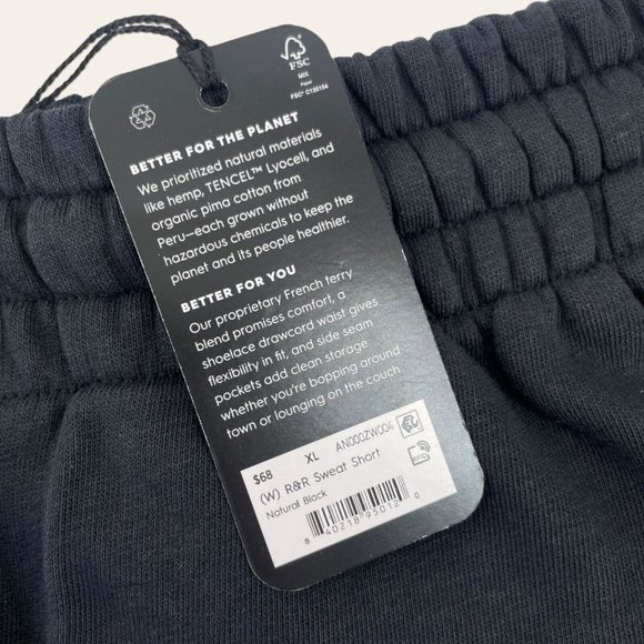 Allbirds R&R Sweat Shorts in Natural Black - Picture 3 of 4